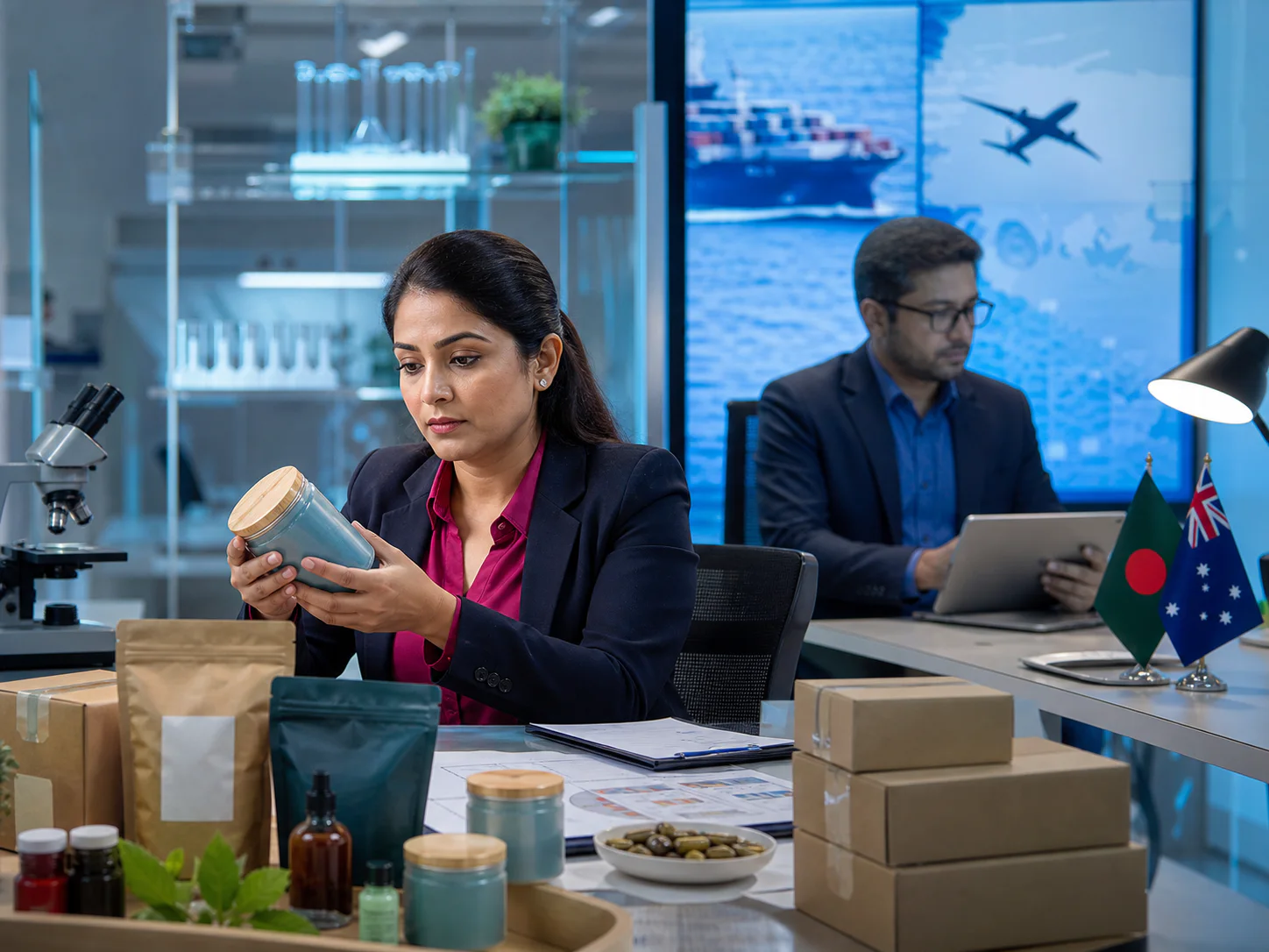 Cross-border compliance documents and logistics planning for a protected shipment